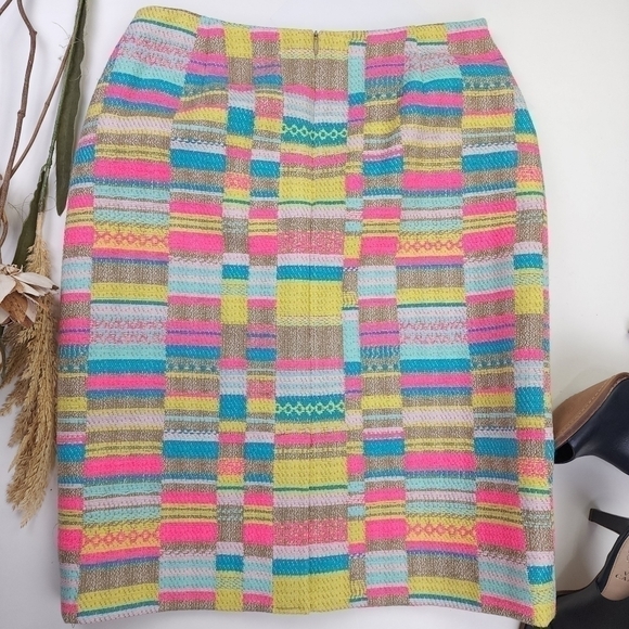 Doncaster Pink Yellow Blue Embroidered Skirt Size 8 - Picture 5 of 11